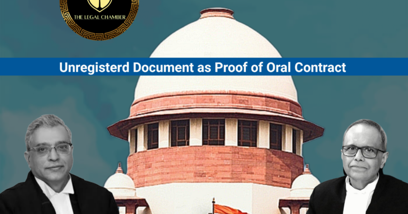 Supreme Court Allows Unregistered Sale Agreement: Permits Unregistered Document as Proof of Oral Contract